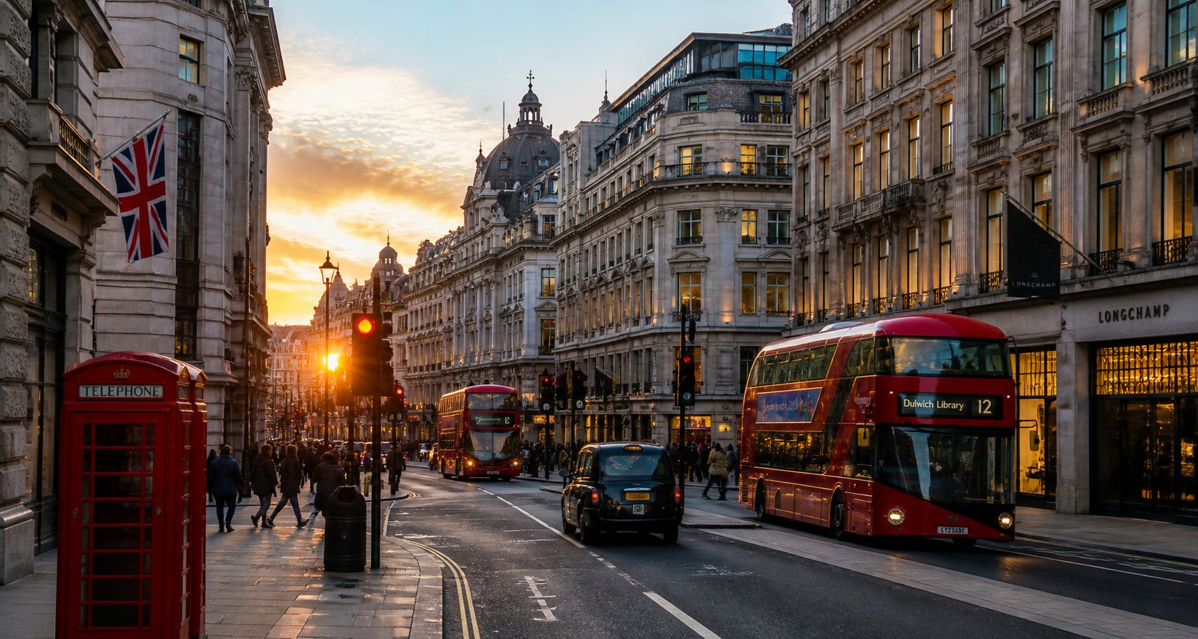 London at golden hour